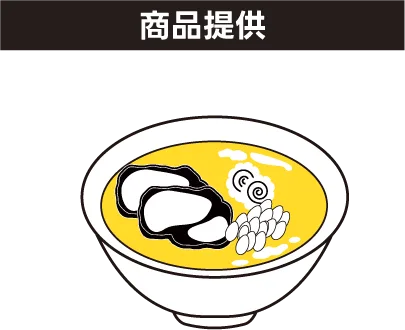 食券を渡して提供